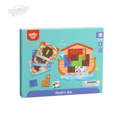 TOOKY TOY Układanka Logiczna Puzzle Tetris Arka Noego 26 el. TOOKY TOY Układanka Logiczna Puzzle Tetris Arka Noego 26 el.