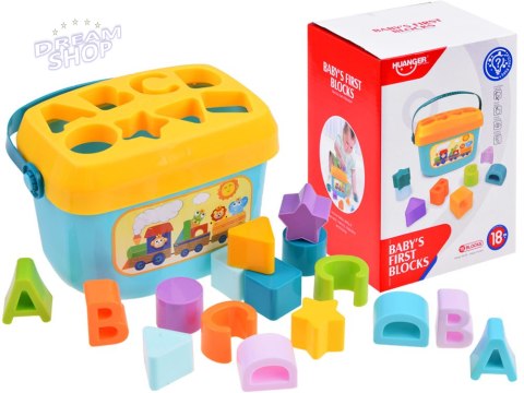 Zestaw edukacyjny Wiaderko klocki literki SORTER 16szt ZA3803 Zestaw edukacyjny Wiaderko klocki literki SORTER 16szt ZA3803