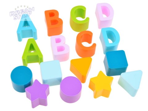 Zestaw edukacyjny Wiaderko klocki literki SORTER 16szt ZA3803 Zestaw edukacyjny Wiaderko klocki literki SORTER 16szt ZA3803