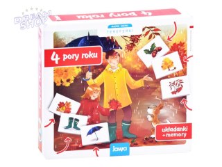 Jawa Edukacyjna gra dla przedszkolaków 4 PORY ROKU układanka memory GR0385