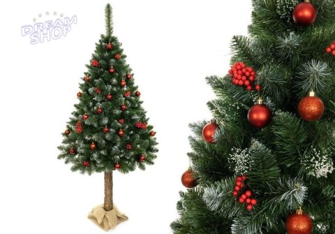 Choinka Sosna Diamentowa 3D na Pniu 180cm Śnieg Brokat Choinka Sosna Diamentowa 3D na Pniu 180cm Śnieg Brokat