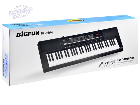 Duży Keyboard BF-950A Organy 61 klawiszy + mikrofon IN0140 Duży Keyboard BF-950A Organy 61 klawiszy + mikrofon IN0140