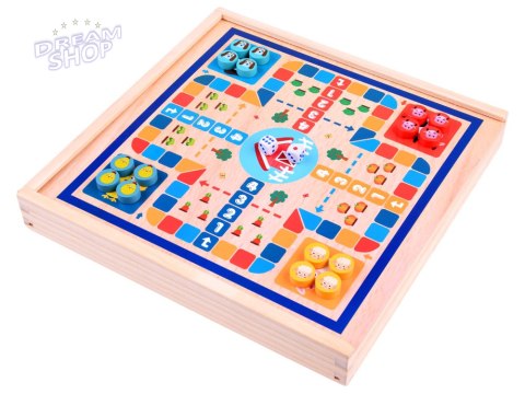 Gra planszowa 8w1 drewniany zestaw gier GR0494 Gra planszowa 8w1 drewniany zestaw gier GR0494
