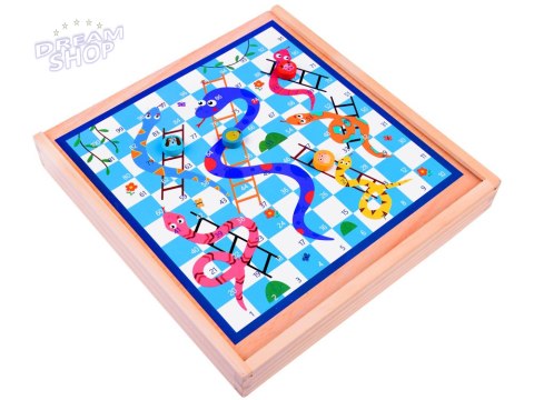 Gra planszowa 8w1 drewniany zestaw gier GR0494 Gra planszowa 8w1 drewniany zestaw gier GR0494