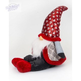 Skrzat gnom mikołaj świąteczny siedzący 92cm
