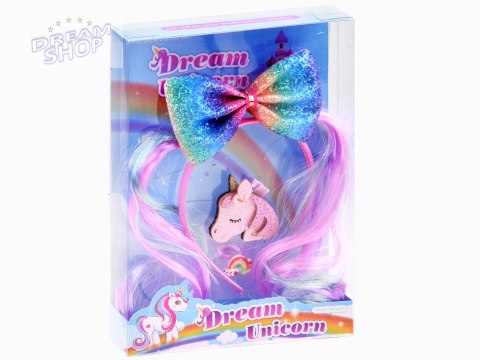 Urocza brokatowa Opaska z kucykami kokarda ZA3795 Urocza brokatowa Opaska z kucykami kokarda ZA3795