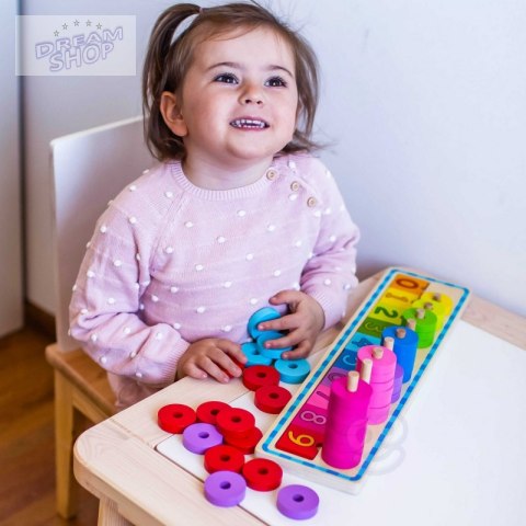 WOOPIE GREEN Układanka Nauka Liczenia i Kolorów Montessori WOOPIE GREEN Układanka Nauka Liczenia i Kolorów Montessori