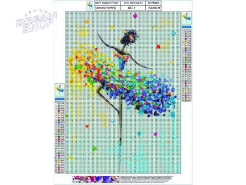 Haft Diamentowy, Obraz, Mozaika Diamentowa Diamond Painting, BALETNICA - KOLOR 30x40cm Haft Diamentowy, Obraz, Mozaika Diamentowa Diamond Painting, BALETNICA - KOLOR 30x40cm