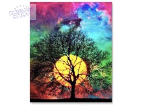 Haft Diamentowy, Obraz, Mozaika Diamentowa Diamond Painting, DRZEWO - NIEBO NOCĄ 30x40cm Haft Diamentowy, Obraz, Mozaika Diamentowa Diamond Painting, DRZEWO - NIEBO NOCĄ 30x40cm