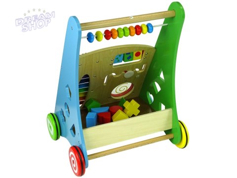 Pchacz Drewniany Sorter Kolorowy Figury Geometryczne Cymbałki Koraliki Pchacz Drewniany Sorter Kolorowy Figury Geometryczne Cymbałki Koraliki