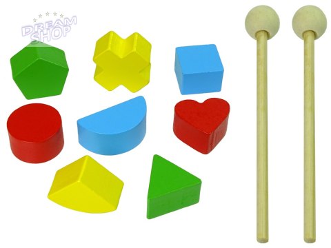 Pchacz Drewniany Sorter Kolorowy Figury Geometryczne Cymbałki Koraliki Pchacz Drewniany Sorter Kolorowy Figury Geometryczne Cymbałki Koraliki