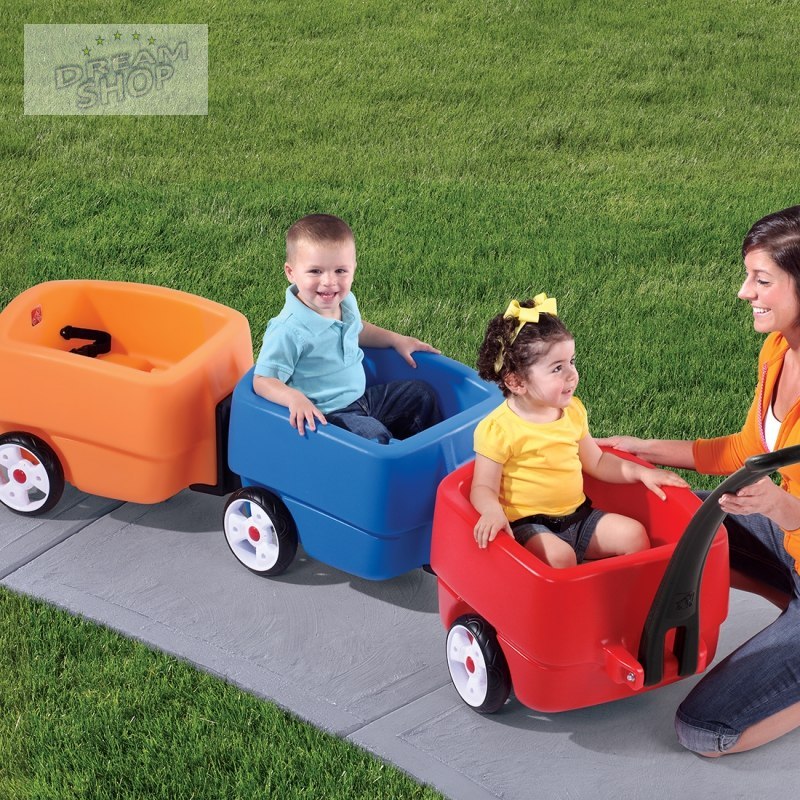 STEP2 Wagoniki Choo Choo Kolorowe 2szt. dla Dzieci + Schowek STEP2 Wagoniki Choo Choo Kolorowe 2szt. dla Dzieci + Schowek