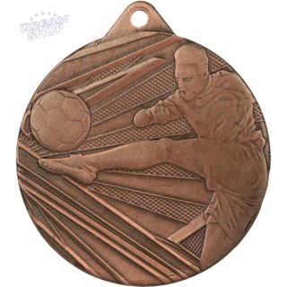 Medal 50mm stalowy brązowy piłka nożna ME001/B