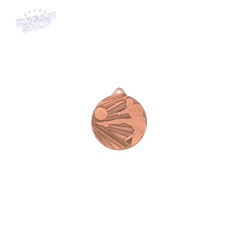 Medal 50mm stalowy brązowy piłka nożna ME001/B