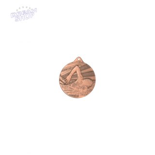 Medal 50mm stalowy brązowy - pływanie ME003/B