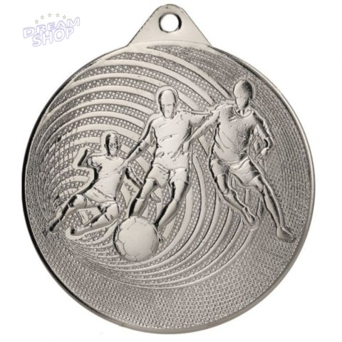Medal Metalowy Piłka Nożna Fi 70 Mmc3070 - Srebrny Medal Metalowy Piłka Nożna Fi 70 Mmc3070 - Srebrny