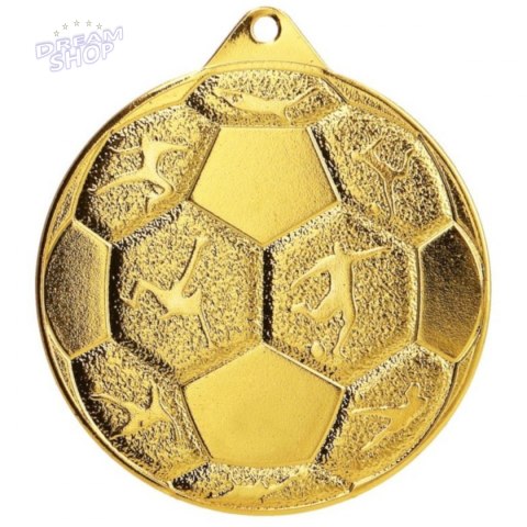 Medal Stalowy Piłka Nozna Fi 50 Mmc8850/G - Złoty Medal Stalowy Piłka Nozna Fi 50 Mmc8850/G - Złoty