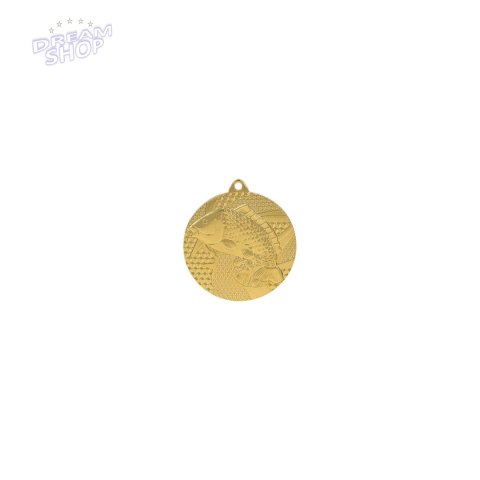 Medal stalowy złoty wędkarstwo ryba MMC7950/G Medal stalowy złoty wędkarstwo ryba MMC7950/G