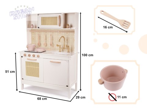Kuchnia drewniana MDF retro z akcesoriami BOHO Kuchnia drewniana MDF retro z akcesoriami BOHO