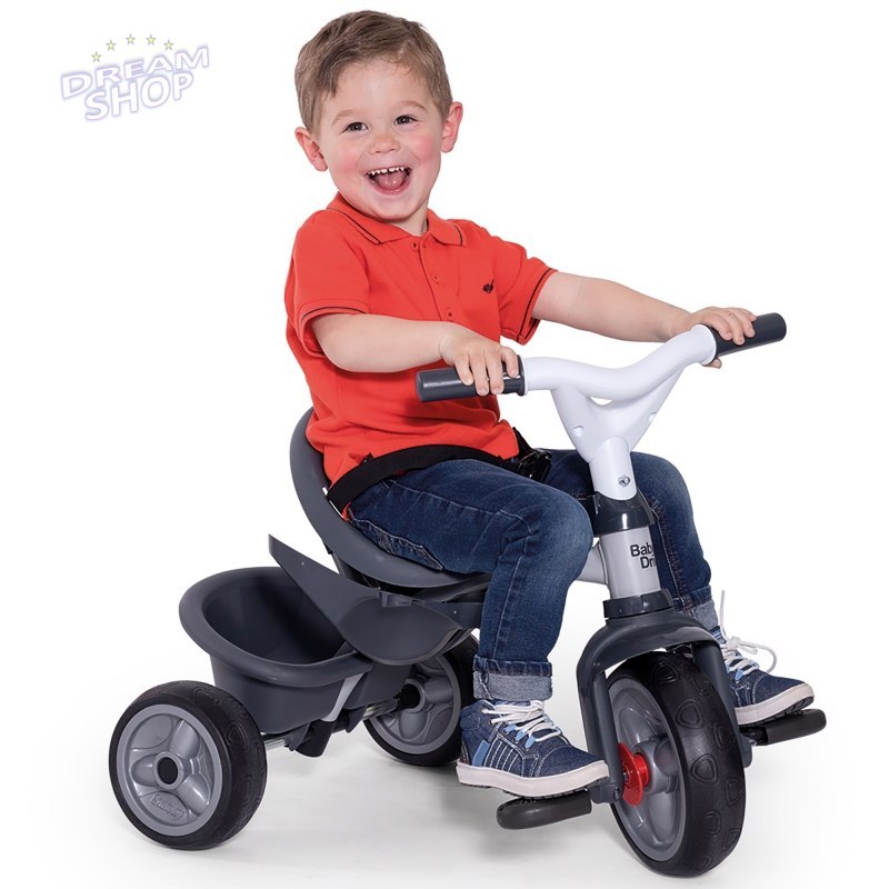 SMOBY Rowerek trójkołowy Baby Driver Komfort plus Szary SMOBY Rowerek trójkołowy Baby Driver Komfort plus Szary