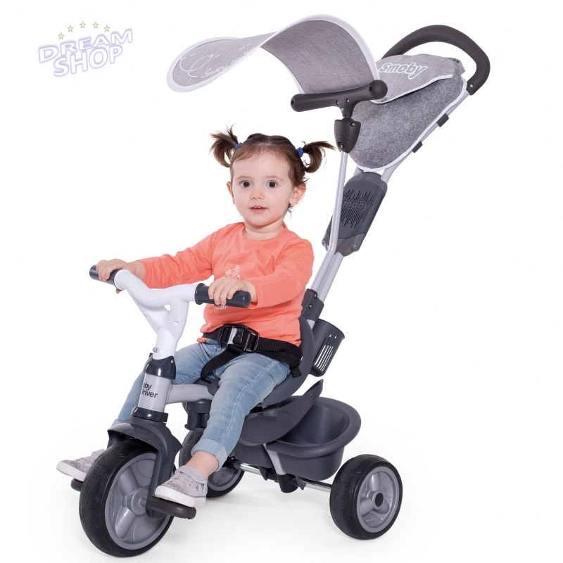 SMOBY Rowerek trójkołowy Baby Driver Komfort plus Szary SMOBY Rowerek trójkołowy Baby Driver Komfort plus Szary