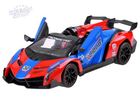 Autko sportowe z otwierane drzwi + pilot RC0583
