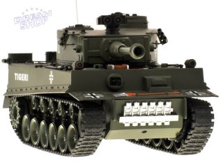 Duży zdalnie sterowany CZOŁG na pilota German Tiger 45cm strzela RC0252ZI