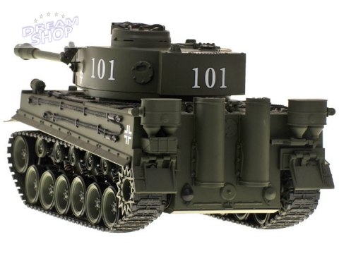Duży zdalnie sterowany CZOŁG na pilota German Tiger 45cm strzela RC0252ZI Duży zdalnie sterowany CZOŁG na pilota German Tiger 45cm strzela RC0252ZI