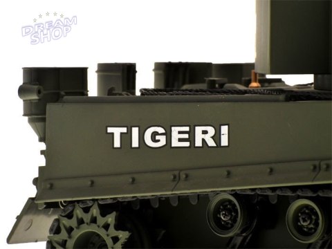 Duży zdalnie sterowany CZOŁG na pilota German Tiger 45cm strzela RC0252ZI Duży zdalnie sterowany CZOŁG na pilota German Tiger 45cm strzela RC0252ZI