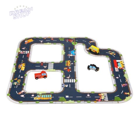 TOOKY TOY Puzzle Autostrada Makieta + 3 Samochodziki TOOKY TOY Puzzle Autostrada Makieta + 3 Samochodziki