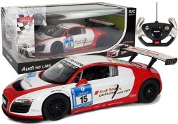 Auto R/C Audi R8 LMS Rastar 1:14 Biało-Czerwone