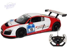 Auto R/C Audi R8 LMS Rastar 1:14 Biało-Czerwone