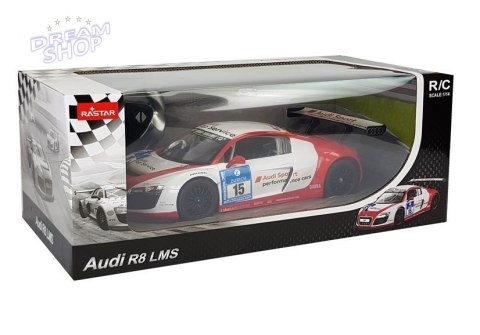 Auto R/C Audi R8 LMS Rastar 1:14 Biało-Czerwone
