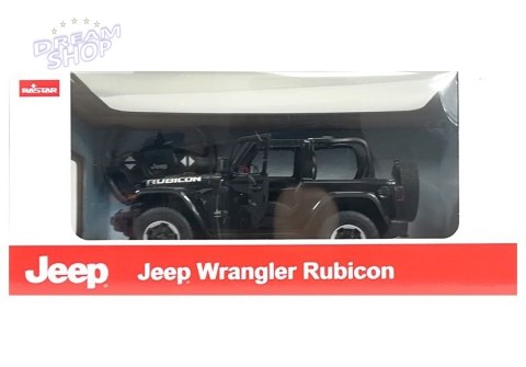 Auto R/C Jeep Wrangler Rubicon 1:14 Rastar Czarny Auto R/C Jeep Wrangler Rubicon 1:14 Rastar Czarny