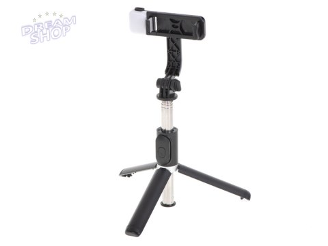Kijek uchwyt do selfie ze statywem tripod czarny Kijek uchwyt do selfie ze statywem tripod czarny