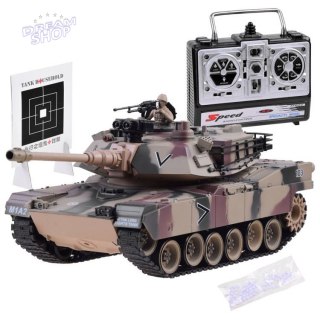 Duży zdalnie sterowany CZOŁG US M1A2 na pilota strzela 1:18 RC0252MO