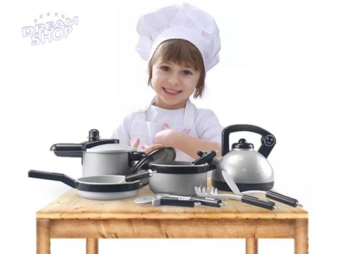 SREBRNY Zestaw Kuchenny Do Gotowania, Garnek, Czajnik, Patelnia, Akcesoria SREBRNY Zestaw Kuchenny Do Gotowania, Garnek, Czajnik, Patelnia, Akcesoria