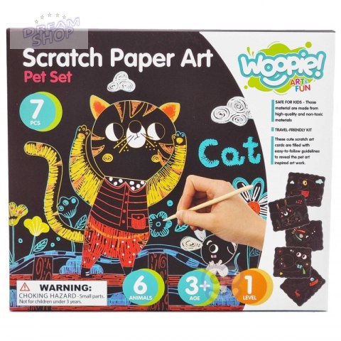 WOOPIE ART&FUN Zestaw Kreatywny Wydrapywanki dla Dzieci 7 el. WOOPIE ART&FUN Zestaw Kreatywny Wydrapywanki dla Dzieci 7 el.