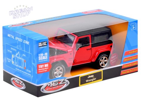 Auto terenowe Jeep Wrangler metalowy 1:32 ZA3751 Auto terenowe Jeep Wrangler metalowy 1:32 ZA3751