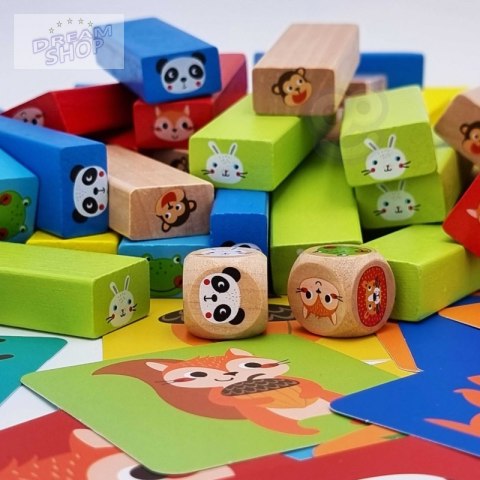 TOOKY TOY Jenga Zwierzęta Gra Zręcznościowa TOOKY TOY Jenga Zwierzęta Gra Zręcznościowa