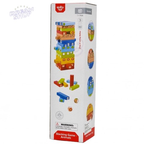 TOOKY TOY Jenga Zwierzęta Gra Zręcznościowa TOOKY TOY Jenga Zwierzęta Gra Zręcznościowa