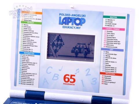 Laptop edukacyjny polsko angielski 65funkcji ZA3321 Laptop edukacyjny polsko angielski 65funkcji ZA3321