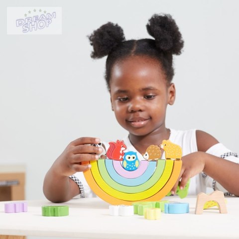 VIGA Drewniana Tęcza Układanka Klocki Kreatywne Montessori VIGA Drewniana Tęcza Układanka Klocki Kreatywne Montessori