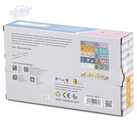 VIGA PolarB Drewniane Puzzle Numeryczne VIGA PolarB Drewniane Puzzle Numeryczne