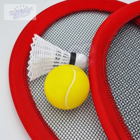 WOOPIE Duże Rakietki do Tenisa Badminton dla Dzieci Zestaw + Piłka Lotka WOOPIE Duże Rakietki do Tenisa Badminton dla Dzieci Zestaw + Piłka Lotka