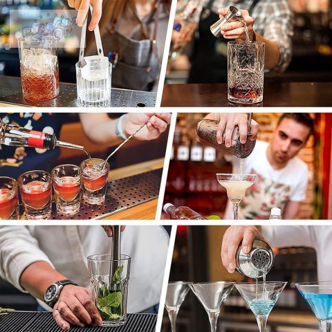 Zestaw barmański shaker do drinków BRADFORD 10 elementów Zestaw barmański shaker do drinków BRADFORD 10 elementów