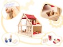 Domek dla lalek drewniany z akcesoriami Montessori 40cm