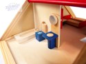 Domek dla lalek drewniany z akcesoriami Montessori 40cm