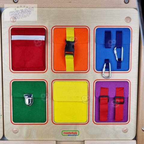 Kieszonki Do Zamykania i Otwierania Zamki Tablica Ścienna Masterkidz Kieszonki Do Zamykania i Otwierania Zamki Tablica Ścienna Masterkidz