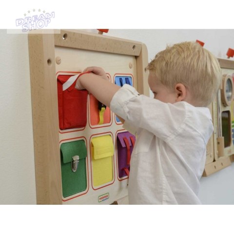 Kieszonki Do Zamykania i Otwierania Zamki Tablica Ścienna Masterkidz Kieszonki Do Zamykania i Otwierania Zamki Tablica Ścienna Masterkidz